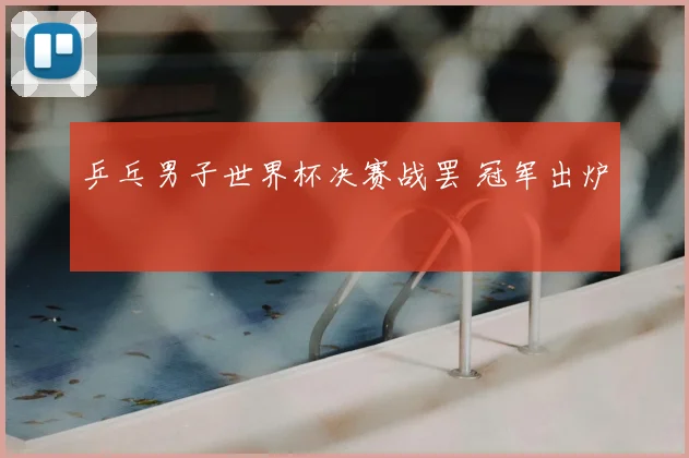 乒乓男子世界杯决赛战罢 冠军出炉